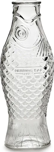 Serax - Jarra de agua de vidrio | Vasija de vidrio Fish & Fish de Paola Navone | Decantador de vino de 28.74 fl oz | Botella transparente para