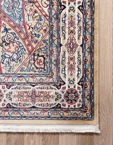 Vista 8 de Unique Loom Colección Narenj Adams - Alfombra rectangular (5 pies 1 pulgada x 8 pies, color beige/azul)