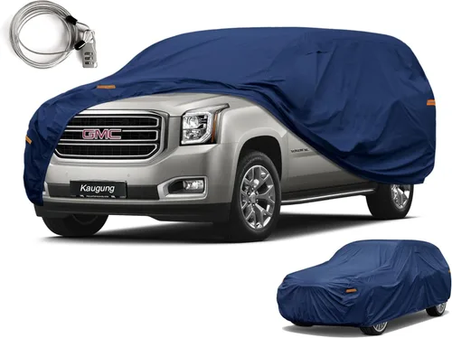 Vista 21 de Kaugung Funda impermeable pesada para automóvil, ajuste personalizado para Ford Mustang GT/Shelby/Cobra/Bullitt (1970-2025), cubierta exterior