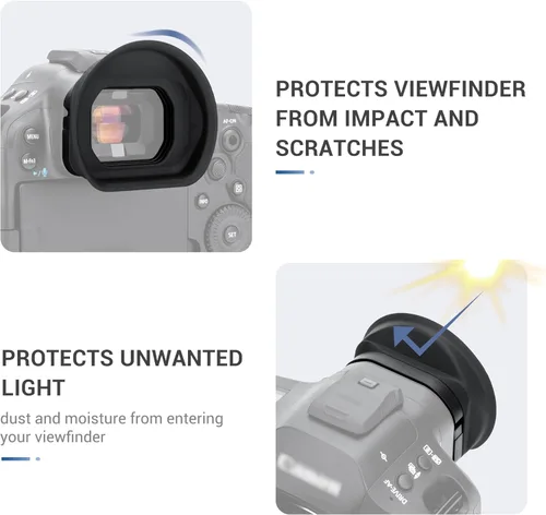 Vista 4 de Ocular extendido EOS R1 Eyecup Eyecup, visor de cámara de silicona suave, protector de cubierta de sombra de ojos diseñado especialmente para Canon