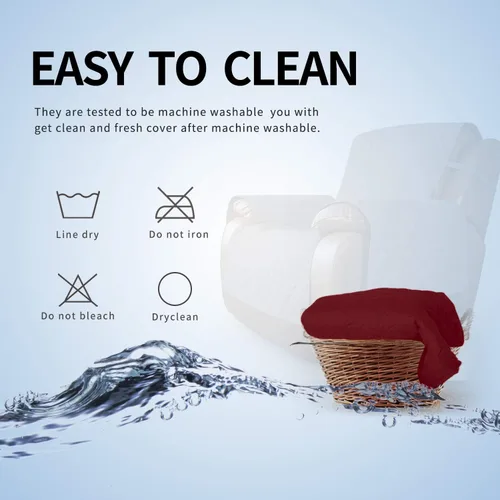 Vista 854 de Easy-Going - Funda reversible para sofá reclinable, resistente al agua, protector de muebles con correas elásticas, para mascotas y niños