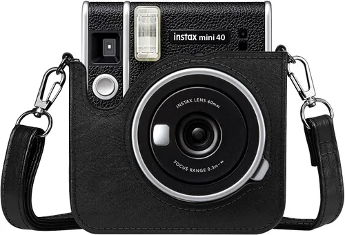 Vista 9 de Fintie Funda protectora para cámara instantánea Fujifilm Instax Mini 40 – Funda de piel vegana premium con correa ajustable extraíble Camera Travel