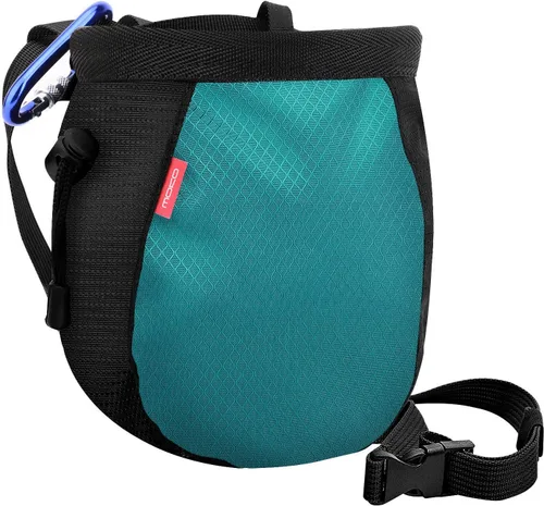 Vista 15 de Moko Rock Climbing Chalk Bag, Bouldering Chalk Pot Bucket with Adjustable Belt & Carabiner Drawstring Climbing Gear
