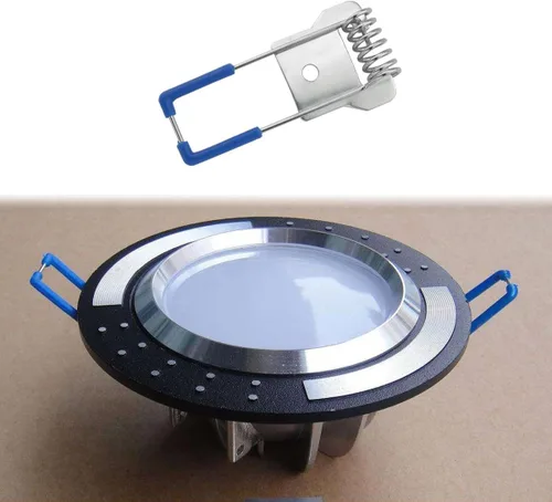 Vista 4 de 10 unids downlight panel lámpara resorte clip 0.709x0.984 in diodo emisor de luz empotrado accesorios de iluminación para lámpara de techo