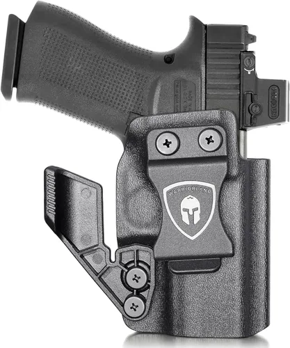 Vista 12 de Funda WARRIOLAND IWB de Kydex con corte óptico y garra, ajuste selecto para Glock 17/19/ 19X/ 43X/ 26/MOS, P365/P365X/ P365XL/ P320, Hellcat