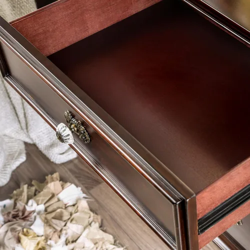 Vista 14 de 24/7 Shop at Home Syracuse - Juego de dormitorio de 6 piezas, tamaño Queen, nogal