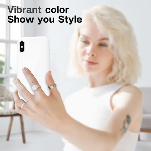 Vista 323 de Svanove para iPhone 7 Plus/ 8 Plus, funda de silicona, de goma suave brillante y gel de jey lindo, funda protectora de plástico simple y lisa