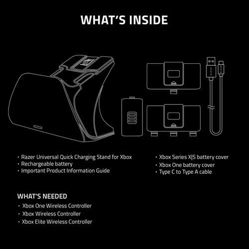 Vista 7 de Razer Universal Quick Charging Stand for Xbox Series XS Magnetic Secure Charging - Perfectly Matches Xbox Wireless Controllers - USB Powered - Pulse