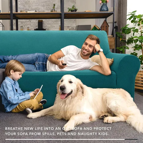 Vista 3 de ZNSAYOTX - Funda de sofá súper elástica y universal para sala, para proteger los muebles de las mascotas, protector para muebles ajustable