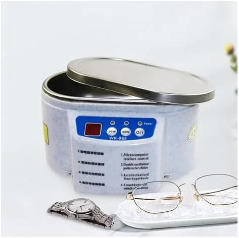 Vista 2 de 30W/50W Digital Ultrasonic Cleaner for Jewelry, Watches & Circuit Boards - High-Frequency Deep Cleaning Machine for Effective Stain Removal &