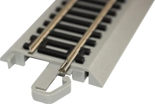 Vista 3 de Bachmann Trains E-Z TRACK REVERSING 9" RECTO (4/tarjeta) - Riel de plata de níquel con plataforma gris - Escala HO