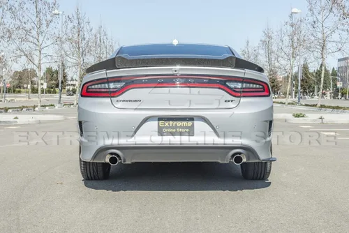 Vista 3 de Reemplazo para Dodge Charger 2015 SRT8 Hellcat Extendido Estilo Trasero Aleta de Borde Tronco con Alerón Wickerbill