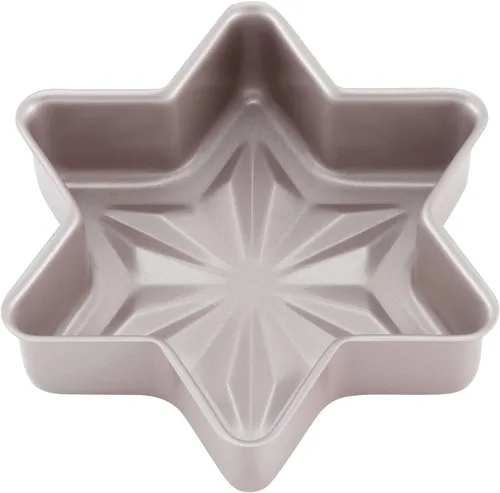CHEFMADE Molde para pasteles en forma de estrella, superficie de diamante antiadherente de 8 pulgadas, utensilios para hornear pan y carne para