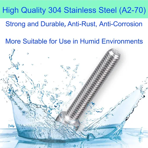 Vista 6 de 75 tornillos de cabeza hexagonal, 304 (18-8), acero inoxidable 304 (18-8), métrico M5 x 8/12/16/20/1.181 in Allen Head Hex Drive Machine Tornillos