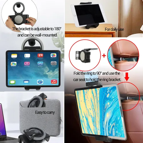 Vista 6 de Soporte para tableta: compatible con iPad, iPad mini y la mayoría de tabletas de 6 pulgadas a 13 pulgadas, soporte comercial ajustable con giro