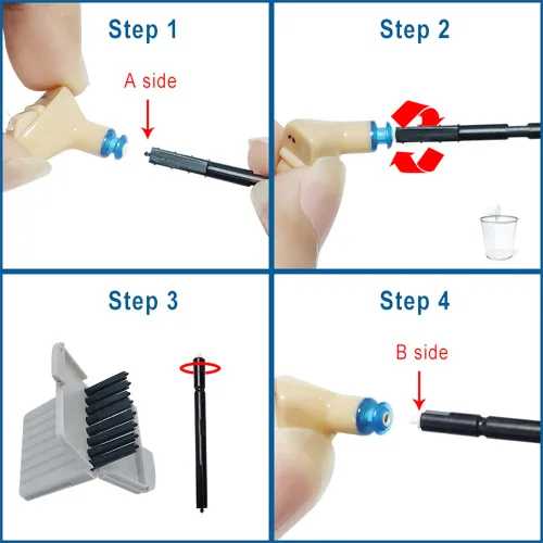 Vista 2 de Filtros de protección de cera para audífonos Accesorios de herramienta de limpieza para CIC, ITC, ITE y RIC(RITE o RIE)