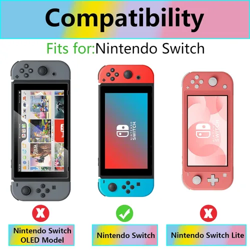 Vista 2 de ATESSON Pop Bubbles Silicone Case Compatible with Nintendo Switch 6.2, Anti-Anxiety Case for Kids and Adult (Red)