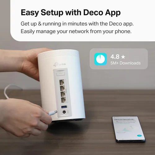 Vista 10 de TP-Link Deco 7 Pro BE63 Tri-Band WiFi 7 BE10000 Sistema de malla para todo el hogar – 6-Stream 10 Gbps, 4x2.5G puertos con cable Backhaul, 4 antenas