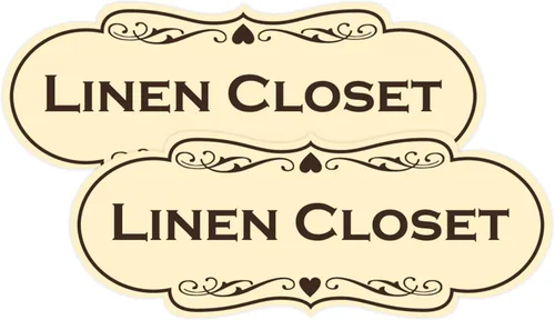 Vista 36 de Letrero de armario de lino de diseñador (negro) - Pequeño