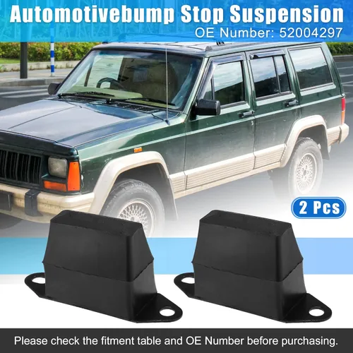Vista 2 de X AUTOHAUX 2 piezas de tope de suspensión trasera de 3 pulgadas para Jeep XJ Cherokee 1987-2001 para Jeep M-J Comanche 1987-1992 Leaf Spring Jounce