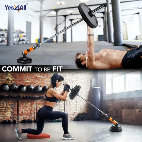 Vista 6 de Yes4All T-Bar Row Plate Post Insert Landmine Attachment – Fit 1" & 2” Olympic Bars – Full 360° Swivel & Easy to Install