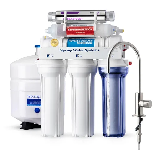 Vista 15 de iSpring RCC7 WQA Filtro de agua potable sistema de ósmosis inversa, de 5 etapas, 75 GPD, certificación con sello de oro