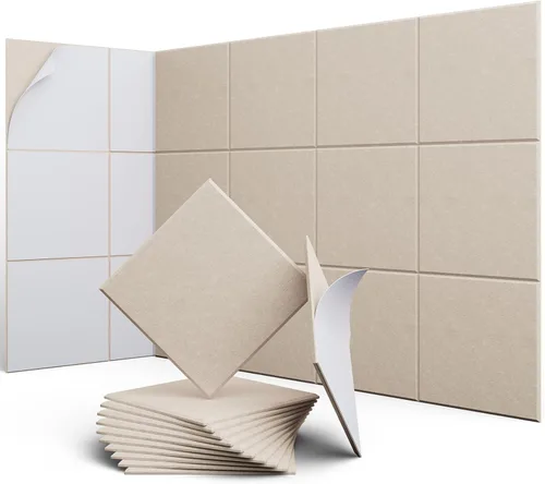 Vista 9 de Paneles acústicos hexagonales, paquete de 12 paneles de absorción de sonido de alta densidad de 12 x 10 x 0.4 pulgadas para mejorar la reducción