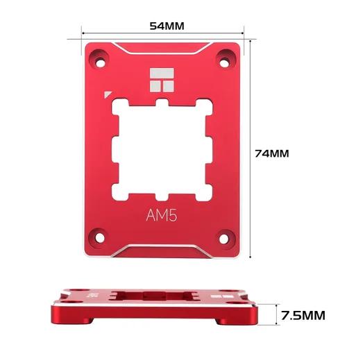 Vista 3 de AM5 CPU Contact Frame Anti-Bending Buckle para Am5 Placa de presión curva CPU Fijador de corrección de flexión de tensión (rojo)
