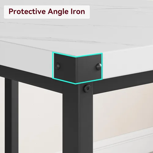 Vista 5 de IDEALHOUSE Juego de mesa de comedor para 4, mesa de cocina con 2 bancos tapizados, juego de mesa de comedor rectangular, juego de mesa de cocina