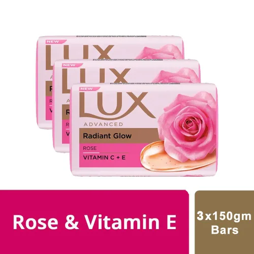 Vista 3 de LUX Soft Touch Silk Essence & Barra de jabón de agua de rosas, 5.2 onzas (paquete de 3)