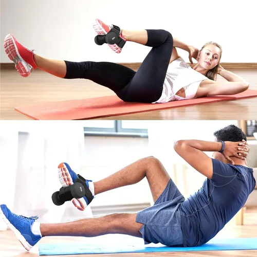 Vista 7 de Dumbbell Foot Attachment, Tibialis Trainer, Adjustable Ankle Weights, Leg Workouts at Home for Hip Flexors,Ankle Straps for Weight Lifting,Shin