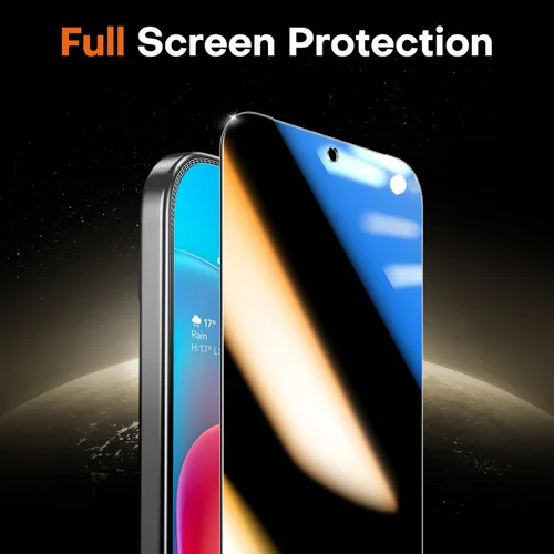 Vista 4 de TOCOL Protector de pantalla de privacidad para Pixel 10 Pro XL 6.8 9H dureza grado militar inastillable HD vidrio templado fácil instalación 2