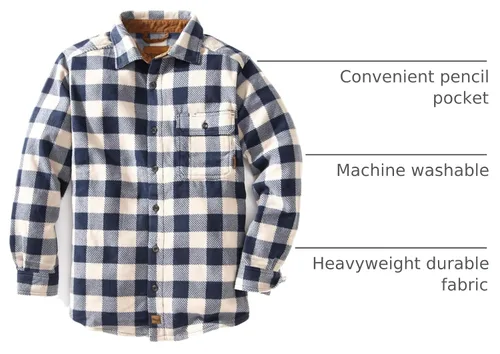 Vista 4 de Venado - Camisas de vellón con cuadros escoceses para hombre, suaves y pesadas Cornamenta a cuadros