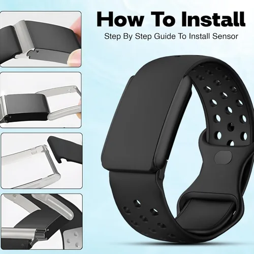 Vista 4 de Correa de silicona compatible con Whoop 5.0, correa ajustable inspirada en el deporte, pulsera de repuesto transpirable y ligera para hombres