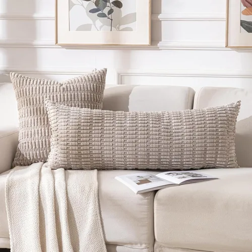 Vista 168 de Fancy Homi Paquete de 2 fundas de almohada decorativas color verde azulado de 18 x 18 pulgadas para sala de estar, sofá, cama, sofá, rústico