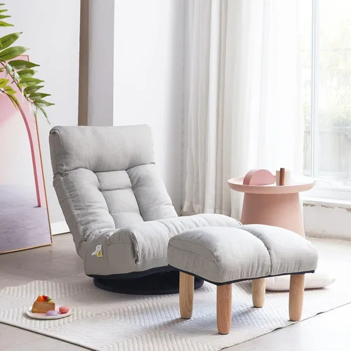 Vista 9 de Sofá individual de piso Silla reclinable Sofá perezoso Tatami Balcón Silla reclinable Sofá de ocio ajustable
