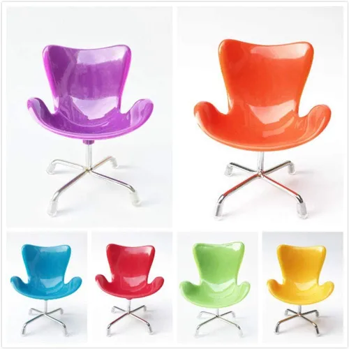 Vista 6 de Silla de erizo mini asiento giratorio de plástico, juguetes para animales pequeños, decoración de hábitat, accesorios de jaula, suministros