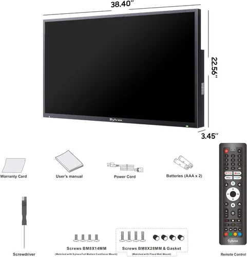 Vista 11 de SYLVOX Nueva TV inteligente para exteriores de 43”, Rendimiento impermeable superior, Acabado mate mejorado para efecto antirreflejos mejorado