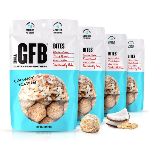 Vista 12 de The GFB Bites de proteína para pastel de cumpleaños, apto para alérgenos y sin nueces, sin gluten, a base de plantas, sin OMG, hechos