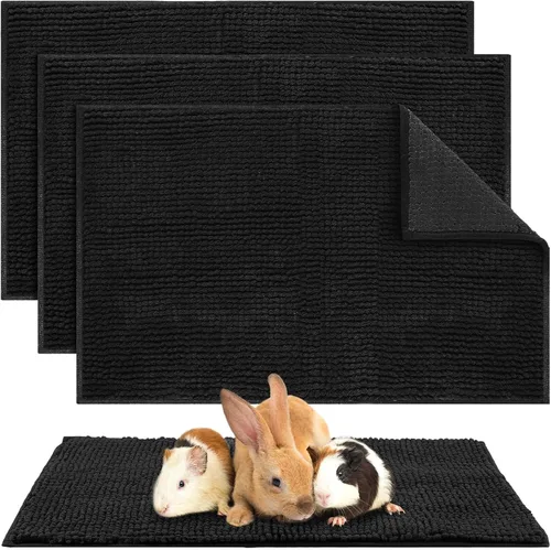 Vista 15 de Amylove 4 piezas de forro para jaula de conejillo de indias, ropa de cama para conejillo de indias, alfombrilla para puerta de perro para patas