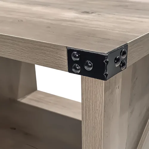 Vista 6 de Coffee Table, Farmhouse 2 Tier Coffee Table with Shelves, Center Table for Sofa, Wood Coffee Table for Living Room, Versatile, Sturdy, Easy to