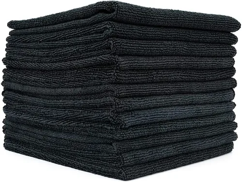 Vista 17 de (Paquete de 12) 16" x 16" toallas de limpieza de microfibra de grado comercial para usos múltiples, altamente absorbentes, sin pelusa, sin manchas