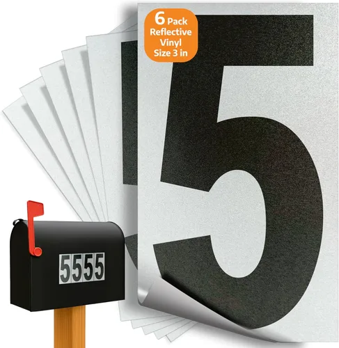 Vista 69 de iSYFIX Calcomanías de vinilo negro número 0 (Zero) – Paquete de 6 calcomanías de 1.5 pulgadas – Calcomanías de alta calidad, fondo reflectante