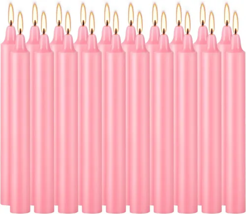 Vista 21 de YOROXRG Juego de 20 velas de pilar negro de 2 x 4 pulgadas de alto, sin perfume. Ideal para Halloween, bodas, linternas de emergencia, hogar, boda