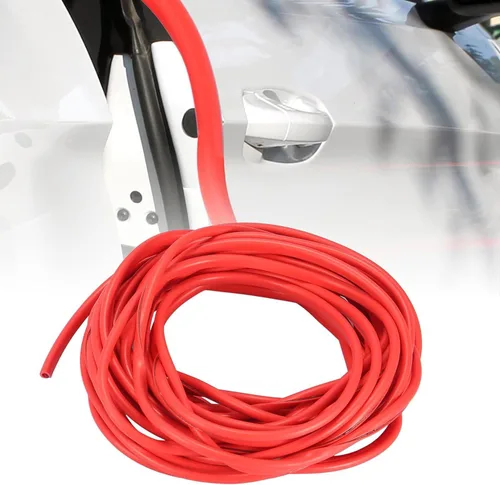 Vista 7 de Protectores de borde de puerta de automóvil, 32 pies (32.8 ft) sin pegamento, ajuste universal, en forma de U, protector de borde de goma para Rojo
