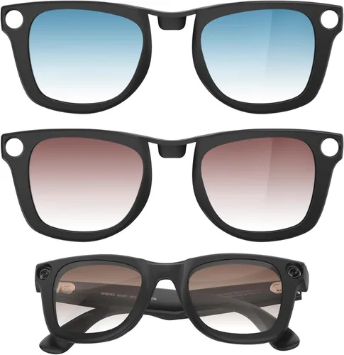 Vista 10 de BonFook HiBloks Transitions/Gradient Polarized Matte/Shiny Clip-On Lenses for RayBan Gen 1&2 Meta Wayfarer(RW4006/4008/4012)