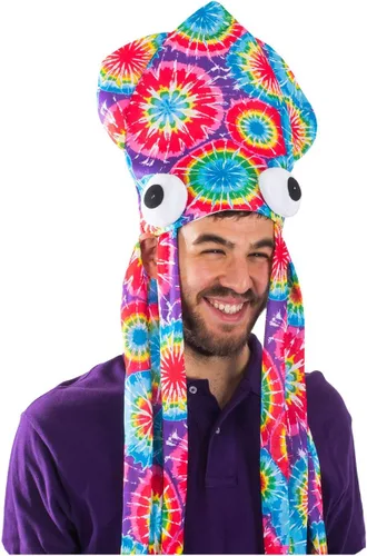 Vista 4 de Sombrero de calamar Funny Party Hats, divertido, para fiestas