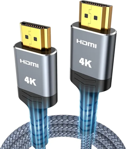 Vista 14 de Highwings Cable HDMI corto 4K de 0.5 pies/0.15m - Cable HDMI trenzado HDR 4K@60Hz, alta velocidad de 18 Gbps con Ethernet/ARC, 3D, HDCP 2.2, ARC
