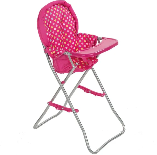 Vista 8 de Fash n kolor - Silla alta para muñecas con bandeja, se adapta a muñecas de bebé de hasta 18 pulgadas, silla alta de juguete con estampado de flores