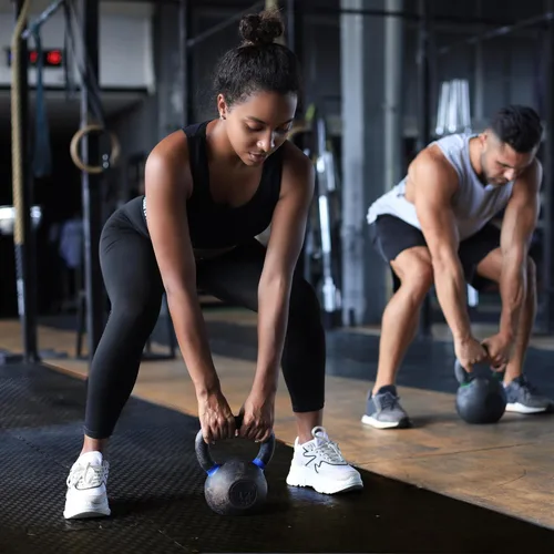 Vista 6 de BalanceFrom Puzzle Exercise Mat 3/4" Thick, EVA Interlocking Foam Floor Tiles for Home Gym, Mat for Home Workout Equipment, Floor Padding for Kids